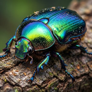 Iridescent Beetle Closeup