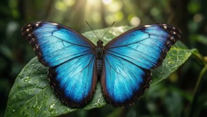 Iridescent Blue Butterfly