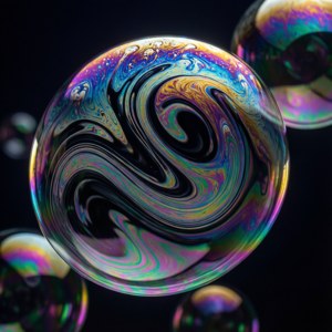 Iridescent Bubble Swirl