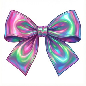 Iridescent Holographic Bow