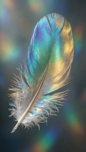 Iridescent Holographic Feather