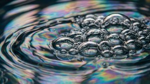 Iridescent Water Bubbles