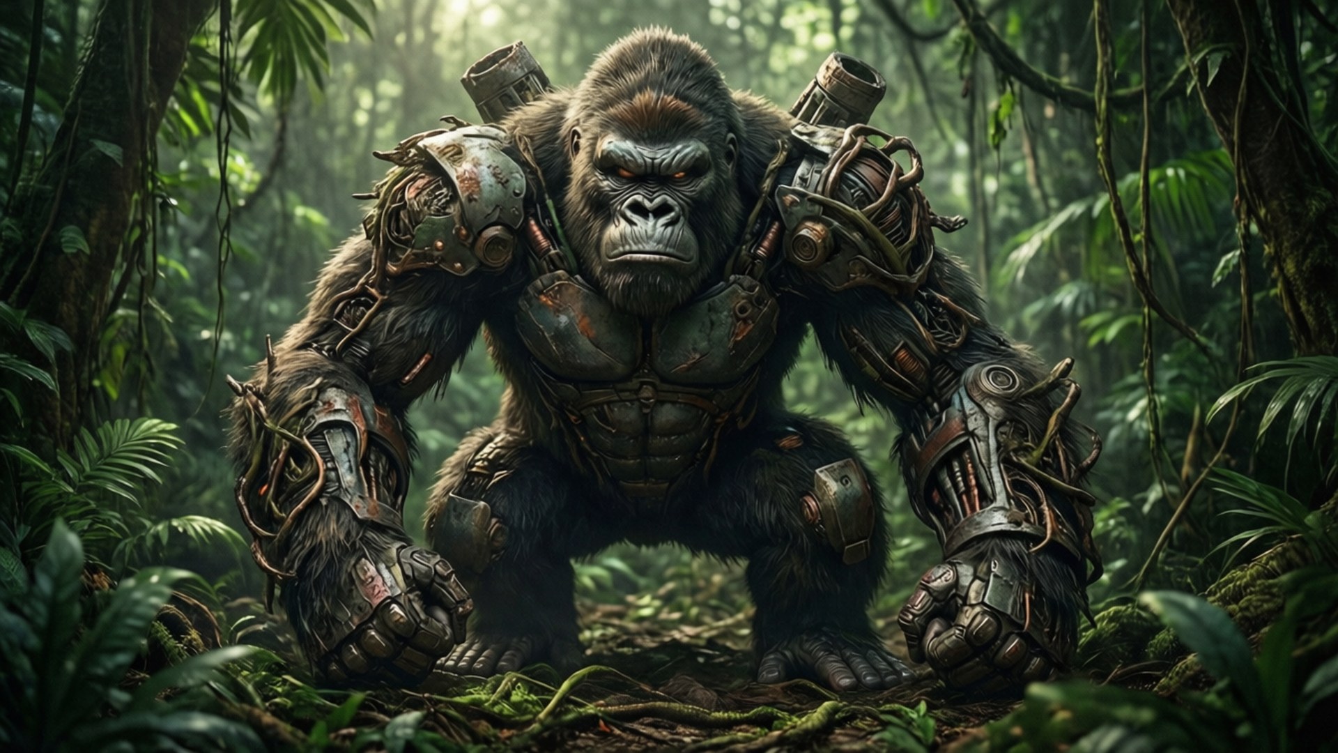 Iron Kong Jungle by Wallpapers.art Studio