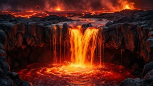 Iron Waterfall in Nether