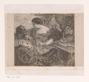 Isabella aan tafel bij Karel VI