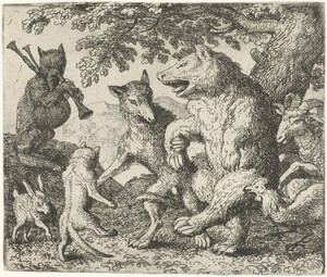 Isengrijn de wolf en Bruun de beer vieren feest