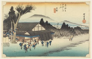 Ishibe (Megawa Sato), in The Fifty-Three Stations of the Tokaido Road (Tokaido Gojusan Tsugi-no Uchi)