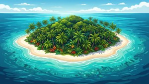 Island Overview Vector