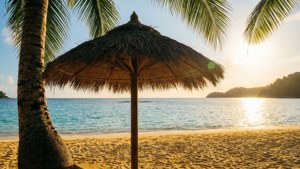 Island Umbrella Sunset