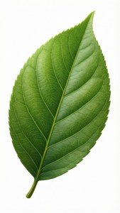 Isolated Green Vein Leaf