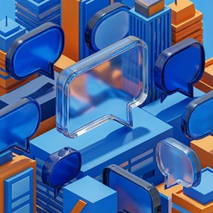 Isometric Chat Bubble City