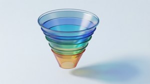 Isometric Glass Funnel