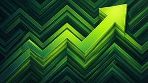 Isometric Green Chevron Arrows