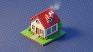 Isometric House Emoji
