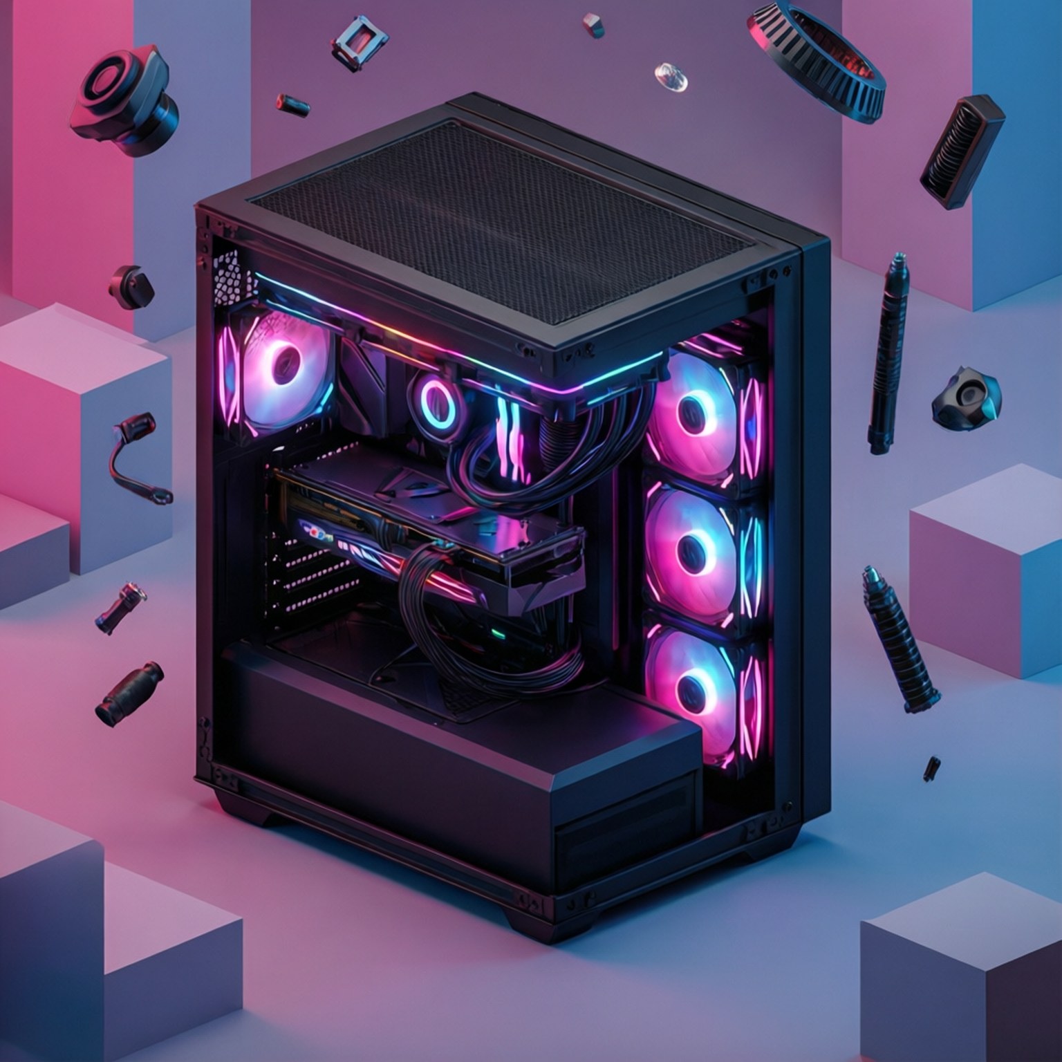 Isometric RGB PC by Wallpapers.art Studio