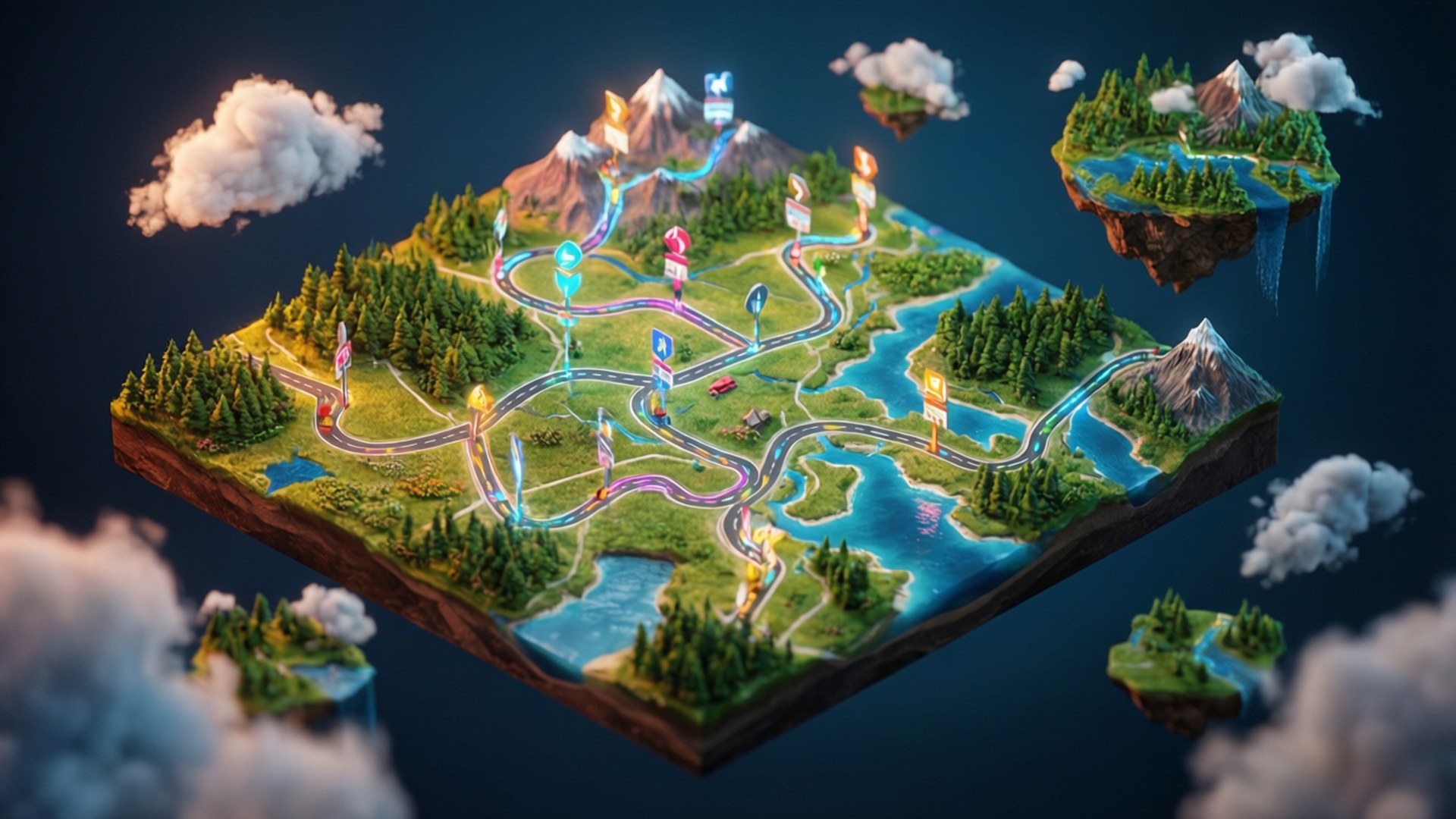 Isometric Roadmap 3D by Wallpapers.art Studio