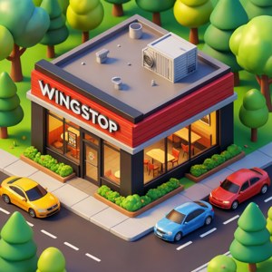 Isometric Wingstop Store