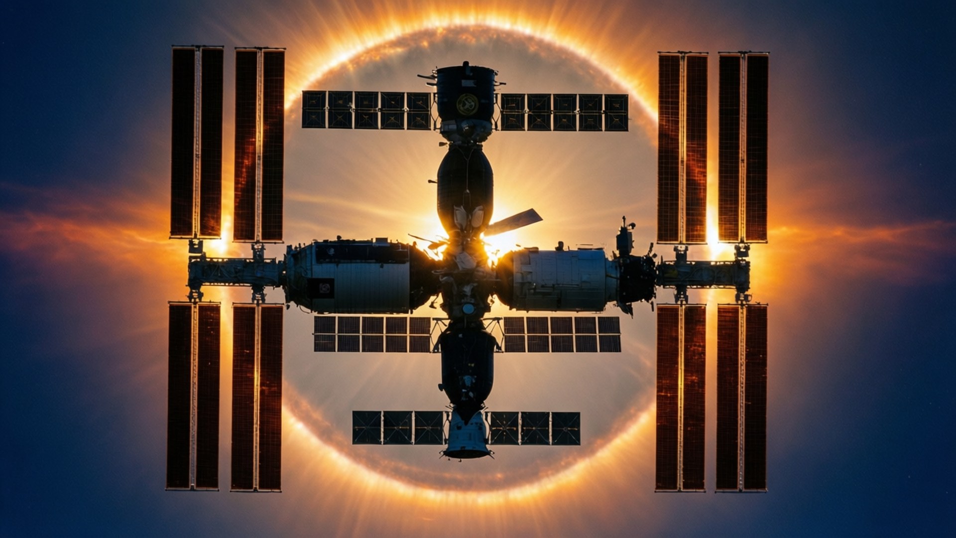 ISS Solar Transit by Wallpapers.art Studio