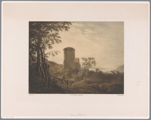 Italiaans landschap met ossenwagen