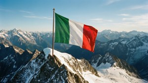 Italian Flag Mountain Peak