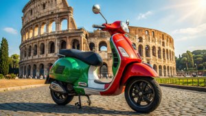 Italian Flag Vespa