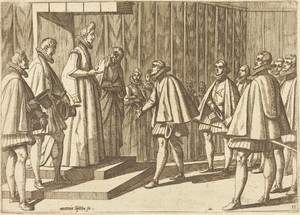 Italian Prince before Margaret of Austria