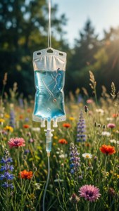 IV Bag in Flowers
