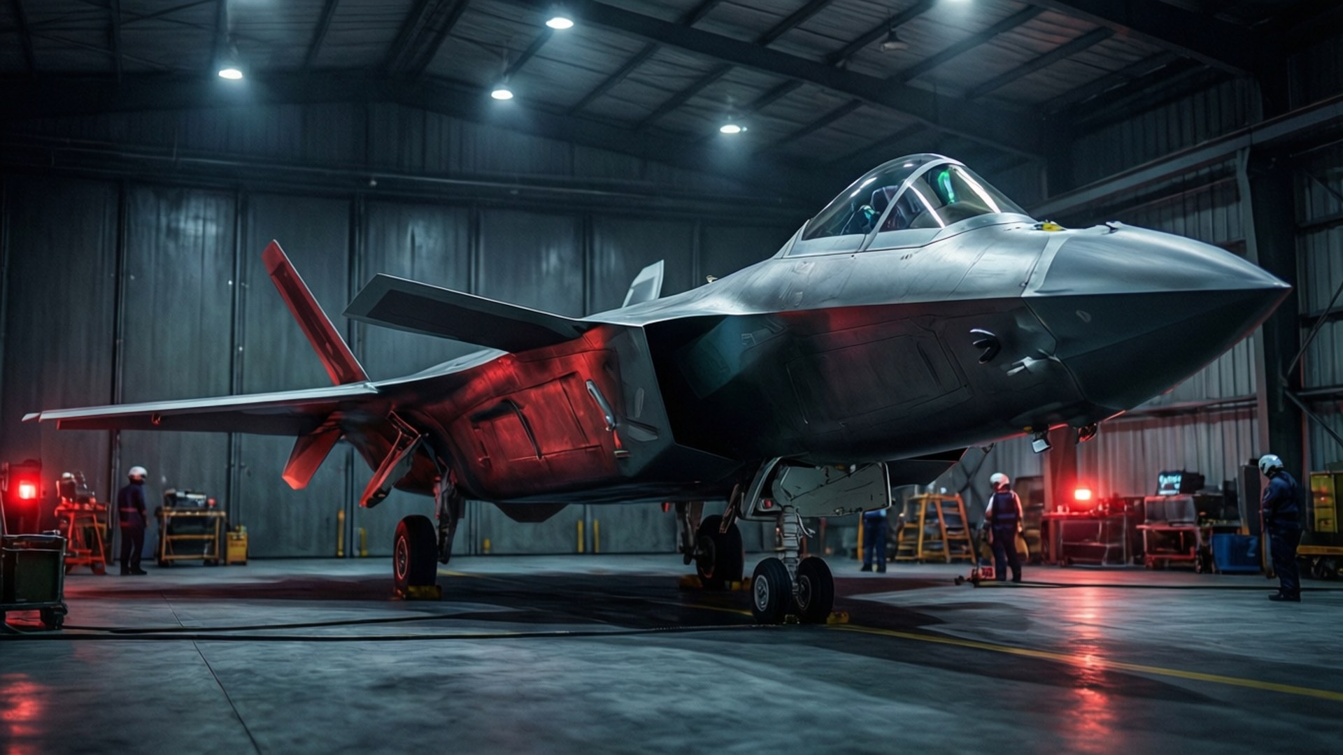 J-20 Shadow Hangar by Wallpapers.art Studio