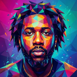 J. Cole Low Poly Portrait