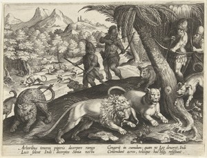 Jacht op leeuwen en luipaarden met pijl en boog