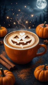 Jack-o-Latte Foam Art