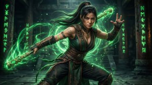 Jade's Fierce Battle Stance