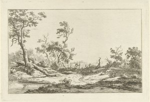 Jager in een landschap