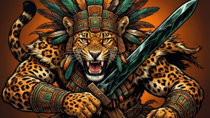 Jaguar Warrior Vector