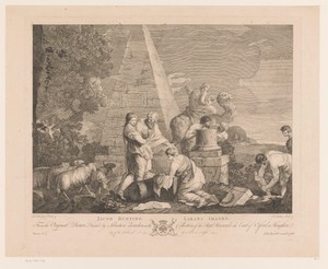 Jakob begraaft de beelden van Laban