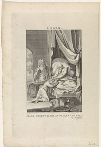 Jakob ontvangt de zegen van Isaak
