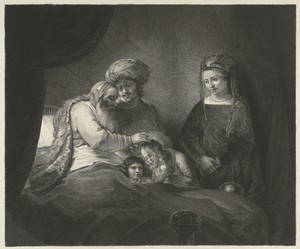 Jakob zegent Efraïm en Manasse