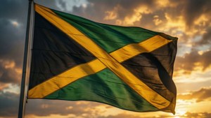 Jamaican Flag Sunset