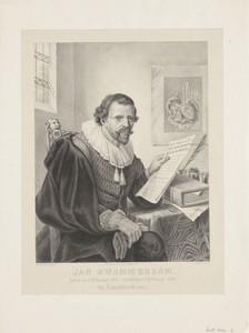 Jan Swammerdam in zijn werkkamer