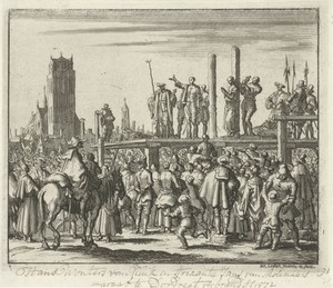 Jan Woutersz. van Kuyk en Adriaanken Jans te Dordrecht verbrand, 1572