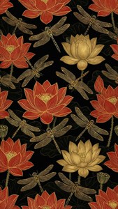 Japanese Dragonfly Floral