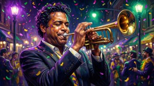 Jazz Trumpet Mardi Gras