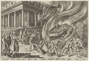 Jehu verwoest de tempel en het beeld van Baal