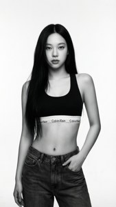 Jennie in Black Crop Top