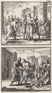 Jeremia wordt in een kuil geworpen / Jeremia uit de kuil getrokken