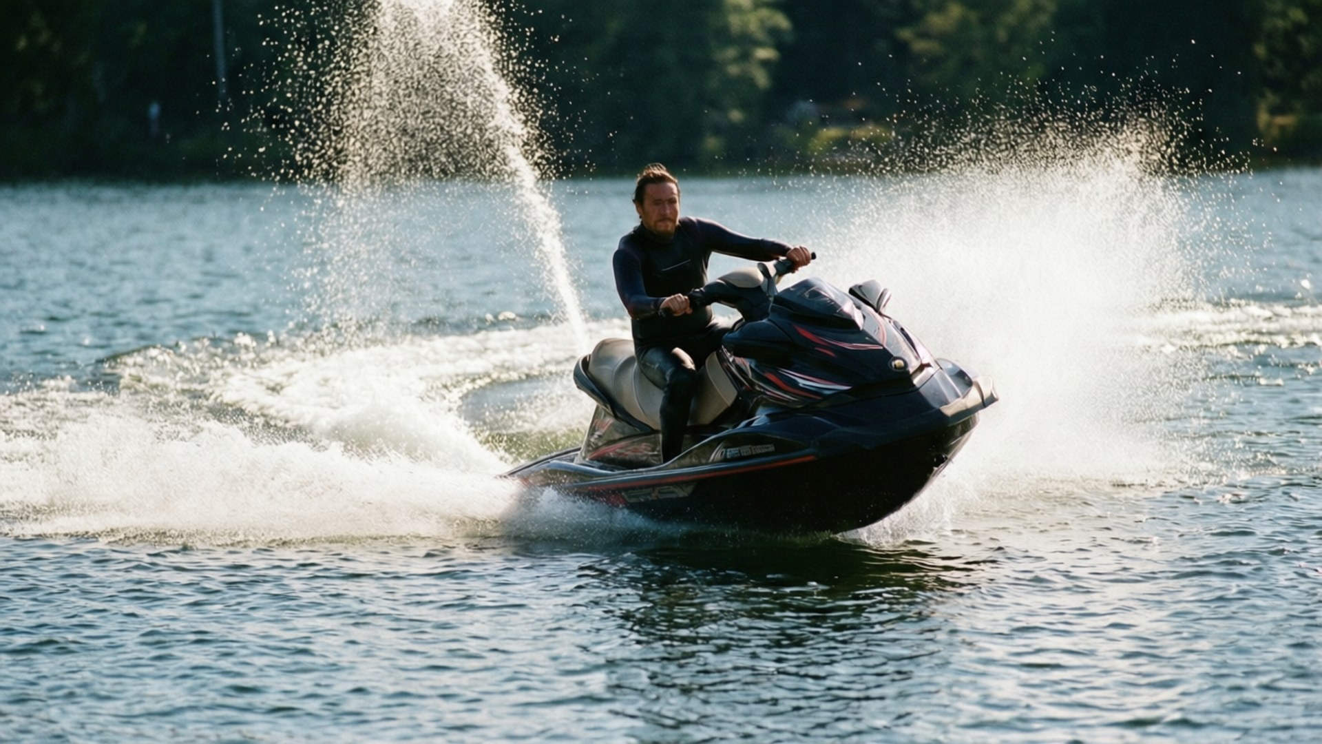 Jet Ski Thrill by Wallpapers.art Studio