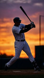 Jeter Silhouette at Sunset