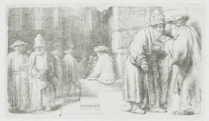 Jews in the synagogue