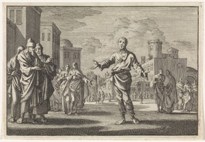 Jezus, Ananus´ zoon, trekt door de straten van Jeruzalem