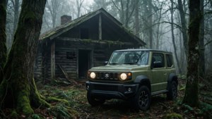 Jimny in Foggy Woods